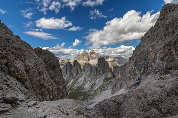 Beautiful mountain panorama in the Italian Dolomites