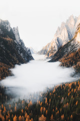 Wall Mural - Cloudy Dolomites range