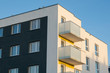 © vivoo - The balcony in a new block, architecture contemporary. Poland, Europe