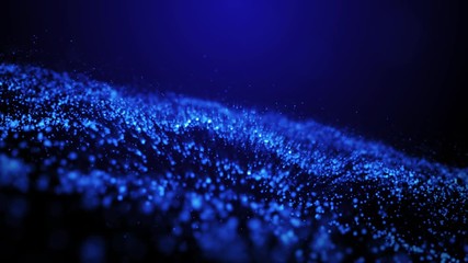 Wall Mural - Blue Abstract motion background - blue particle background