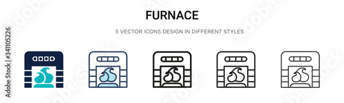 Fotomural Furnace icon in filled, thin line, outline and stroke style