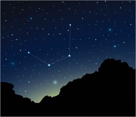 Wall Mural - constellation mensa in deep space
