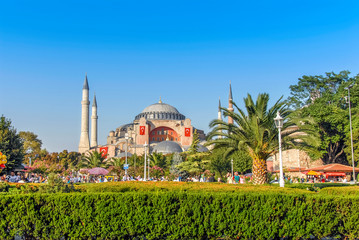 Poster - Fatih, Istanbul, Turkey, 01 September 2007: Hagia Sophia Museum, Sultanahmet Square