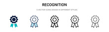 Recognition Icon In Filled, Thin Line, Outline And Stroke Style. Vector Illustration Of Two Colored And Black Recognition Vector Icons Designs Can Be Used For Mobile, Ui,
