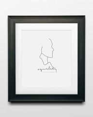 Wall Mural - thick black frame mockup