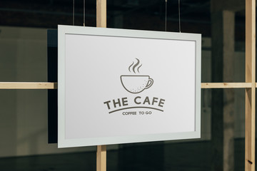Wall Mural - silver frame mockup