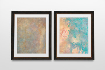 Wall Mural - two black frames mockup