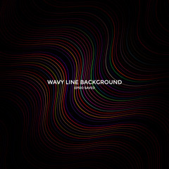 Wall Mural - wavy line background, abstract line pattern