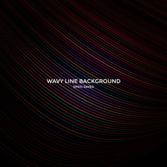 Wall Mural - wavy line background, abstract line pattern