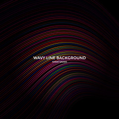 Wall Mural - wavy line background, abstract line pattern