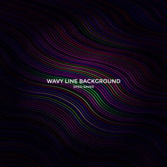 Wall Mural - wavy line background, abstract line pattern