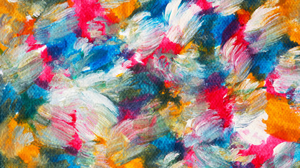 Wall Mural - Vibrant colorful paint on canvas