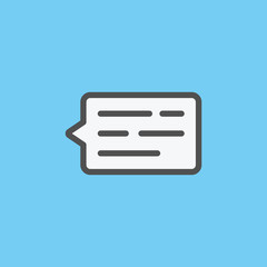 Speech bubble Icon. Chat dialog symbol. Online Message communication.