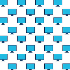 Canvas Print - desktop computers monitors pattern background