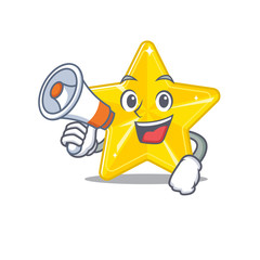 Canvas Print - Cartoon character of shiny star having a megaphone