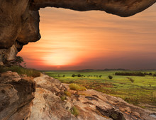 Sunset Over The Floodplains Of Ubirr, Kakadu National Park, Northern Territory, Australia
