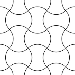 Monochrome seamless Japanese pattern showing the connection of weights