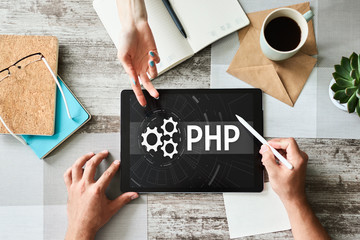 Wall Mural - php programming language. web and application development concept.