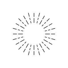 Wall Mural - vintage sunburst. star burst design element on white background