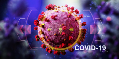 Wall Mural - Coronavirus Covid-19 background - 3d rendering