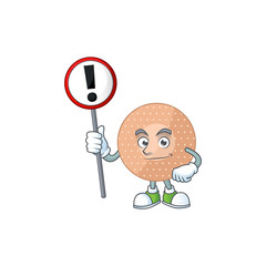 Poster - A picture of rounded bandage cartoon character concept holding a sign