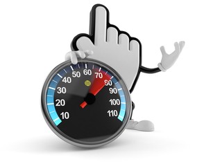 Sticker - Cursor character with speed meter