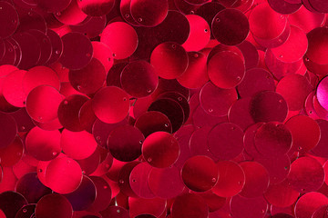 Wall Mural - red sequin patterned background