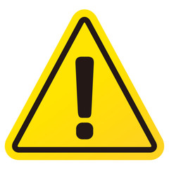 Poster - warning sign icon vector triangle