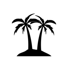 Wall Mural - Palm on island icon isolated on white background