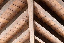 Full Frame Shot Of Brown Wooden Ceiling