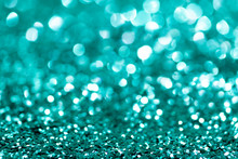 Shiny Turquoise Glitter Textured Background