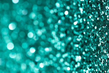 Poster - Shiny turquoise glitter textured background