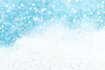 Wall Mural - light blue and white glittery background