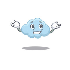 Poster - A picture of grinning blue cloud cartoon design concept