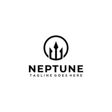 Creative Modern Symbol Neptune Trident Logo Design Template Element 