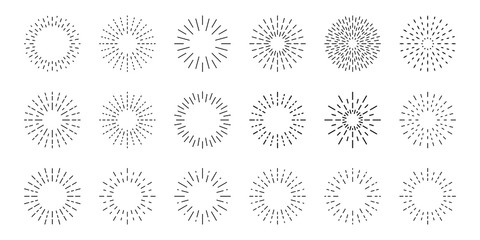 Wall Mural - sunburst set. big collection sunburst best quality. star, firework explosion, logo, emblem, tag. web