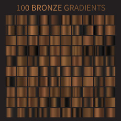 Wall Mural - bronze gold gradients. collection of brown gradient illustrations for backgrounds