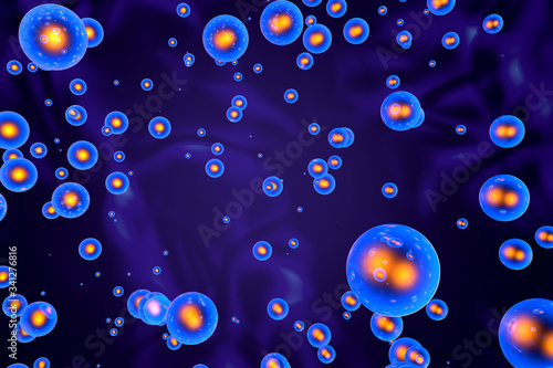 Cuadros en Lienzo Particles floating in the quantum field