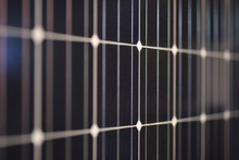 Cells Solar Panel In Close Up In Selective Focus