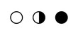Black moon phases, set icon on white background, vector