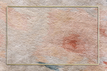Wall Mural - Golden rectangular frame mockup