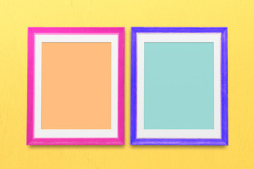 Canvas Print - Colorful blank frame mockup