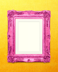 Wall Mural - pink blank frame mockup