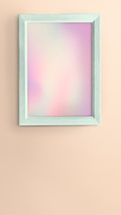 Sticker - Green blank frame mockup