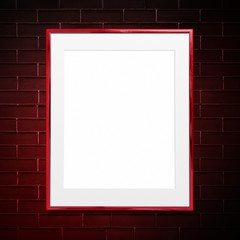 Canvas Print - Red blank frame mockup