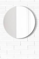 Wall Mural - Round mirror psd