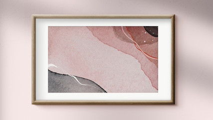 Wall Mural - Pastel watercolor pattern frame psd