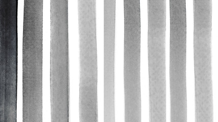 Wall Mural - black striped watercolor banner