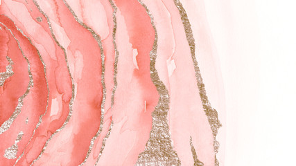 Sticker - Pink and copper marbled texture