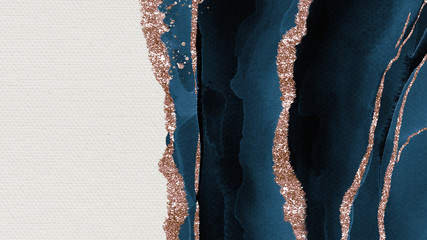 Wall Mural - blue and glitter marbled textured